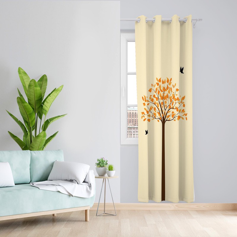 پرده مدل درخت مخمل پانچی کد 1124 سایز 140x200 سانتی متر