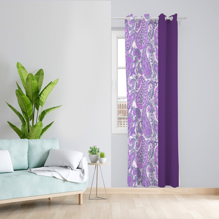 پرده طرح بته جقه مدل مخمل پانچی کد 4308 z سایز 140x200 سانتی متر
