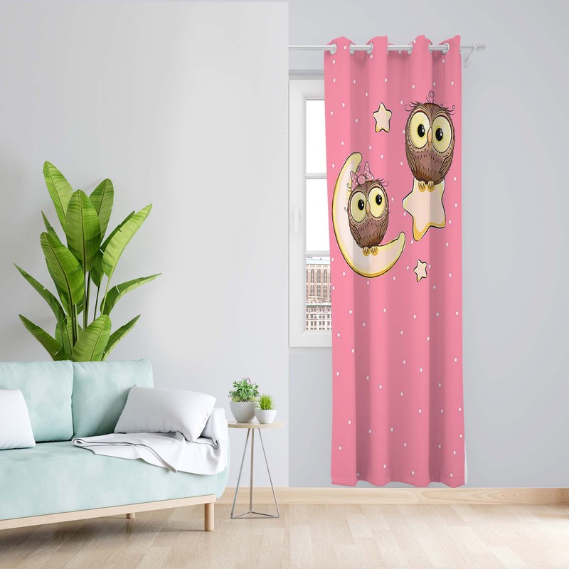 پرده طرح کودک مدل مخمل پانچی کد 5165L z سایز 140x200 سانتی متر