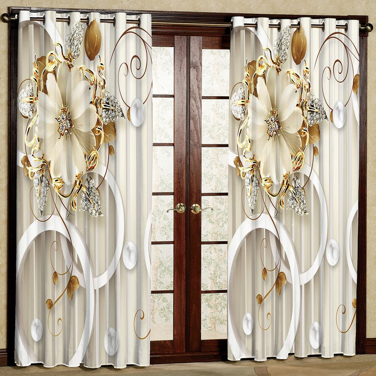 پرده مدل مخمل پانچی کد 1857T2 سایز 200x140 سانتی متر