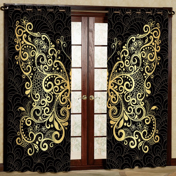پرده مدل چاپی هازان پانچی کد 347 سایز 200x140 سانتی متر