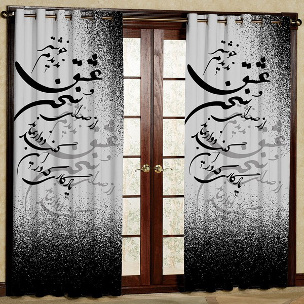 پرده مدل چاپی هازان پانچی کد 205 سایز 200x140 سانتی متر