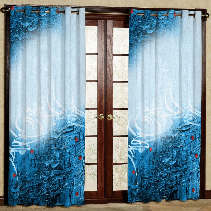پرده مدل طرحدار مخمل پانچی کد 4307 سایز 200x140 سانتی متر