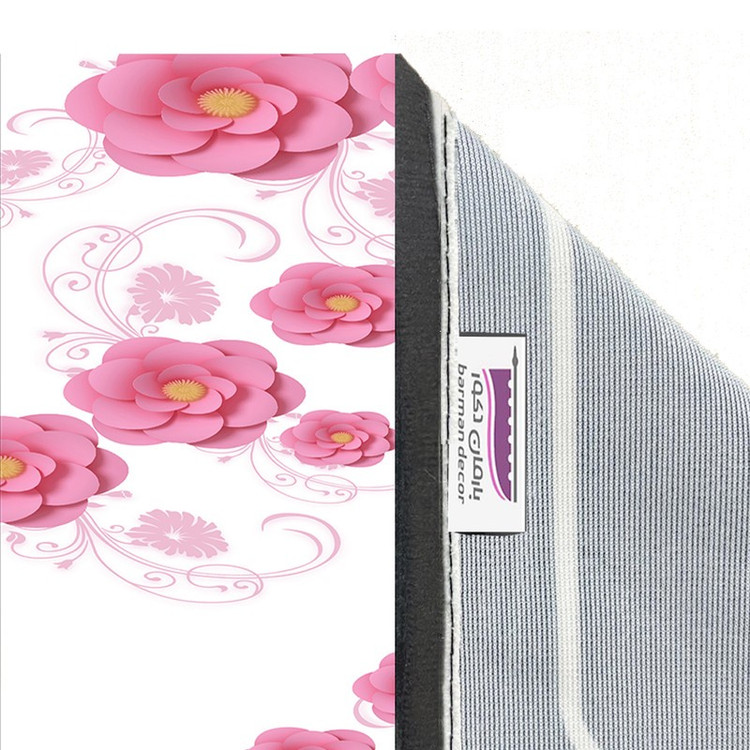 پرده بارمان دکور طرح گل مدل مخمل پانچی کد 5397LR W سایز 140x280 سانتی متر