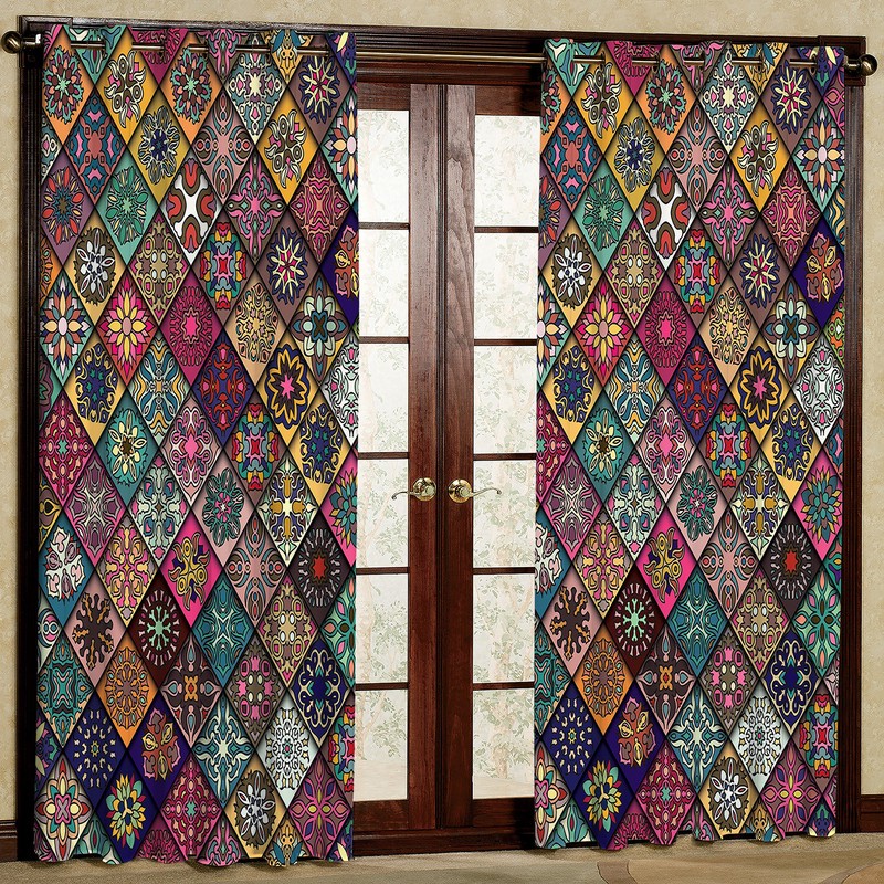 پرده مدل چهل تیکه مخمل پانچی کد 1293 سایز 200x140 سانتی متر