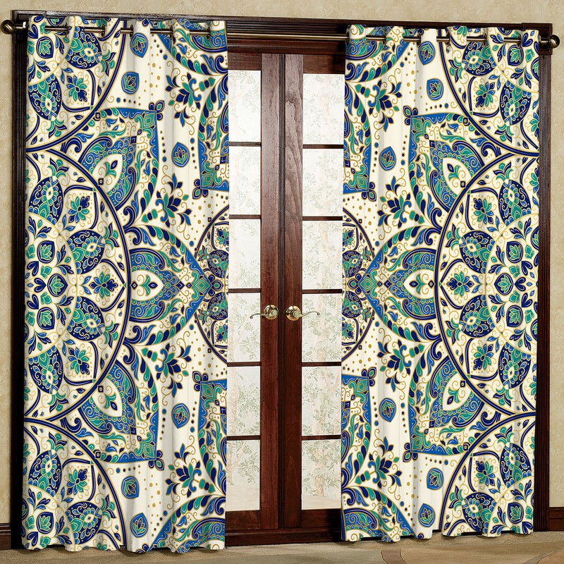 پرده مدل مخمل پانچی کد 1991T2 سایز 200x140 سانتی متر