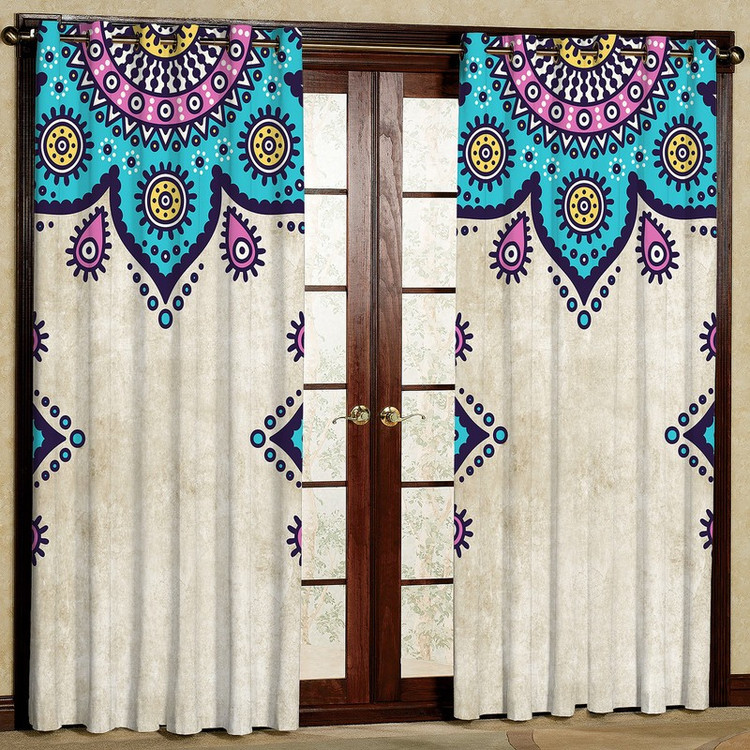 پرده مدل هازان پانچی کد m 4315 سایز 280x140 سانتی متر
