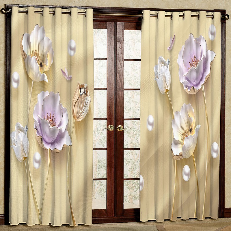 پرده مدل مخمل پانچی کد 1324T2 سایز 200x140 سانتی متر