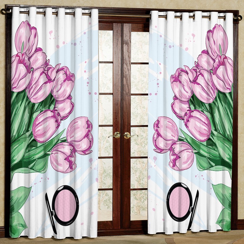 پرده مدل گل مخمل پانچی کد 671 سایز 140x280 سانتی متر