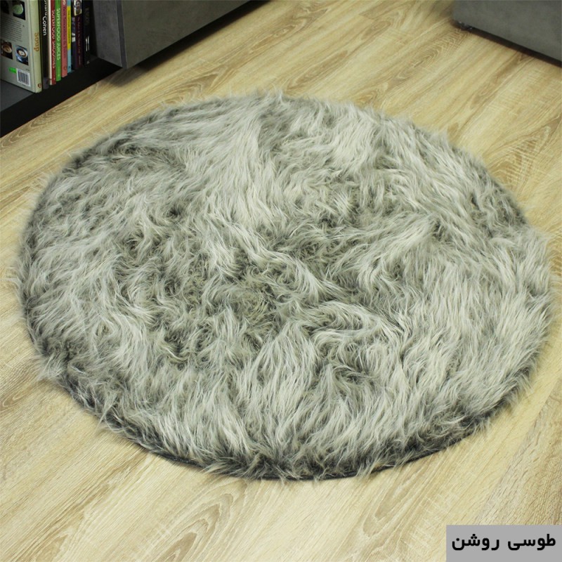 پادری آقای طرح مدل خز فانتزی سایز 110x110 سانتی متر