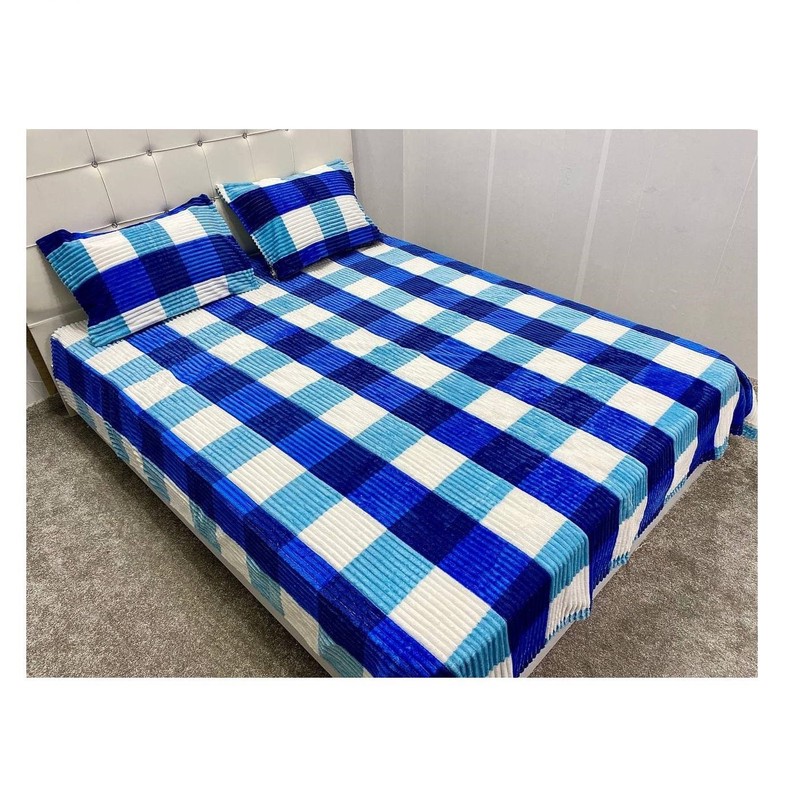 پتو مسافرتی مدل ژله ای پلیسه چهار خونه سایز 225 150سانتی متر