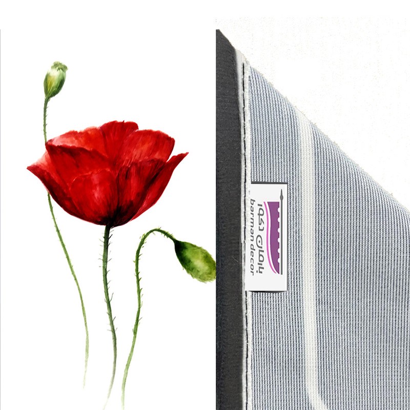 پرده بارمان دکور طرح گل مدل مخمل پانچی کد 4821 W سایز 140x200 سانتی متر