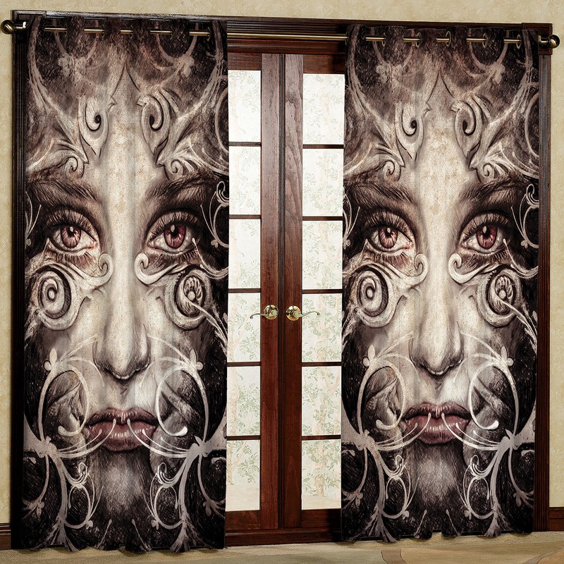 پرده مدل چهره هازان پانچی کد 2210 سایز 140x200 سانتی متر