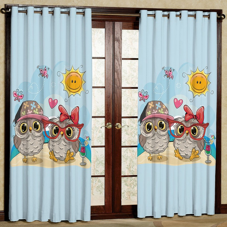 پرده مدل جغد مخمل پانچی کد 313Rسایز 140x280 سانتی متر