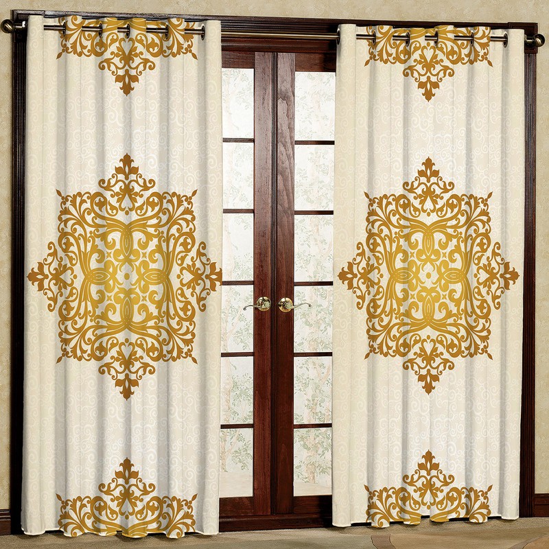 پرده مدل خورشیدی هازان پانچی کد 1259 سایز 140x200 سانتی متر