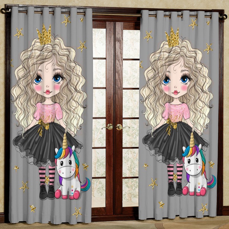 پرده مدل دختر مخمل پانچی کد 4375 سایز 200x140 سانتی متر
