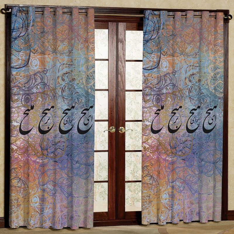 پرده مدل طرحدار هیچ مخمل پانچی کد 4032 سایز 200x140 سانتی متر