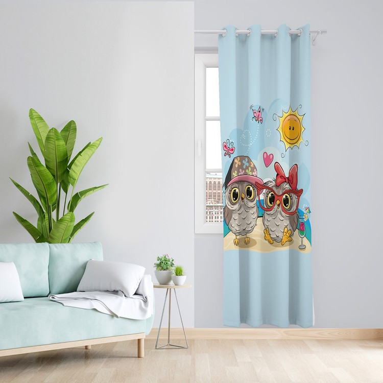 پرده طرح کودک مدل مخمل پانچی کد L 313R Z سایز 140x200 سانتی متر