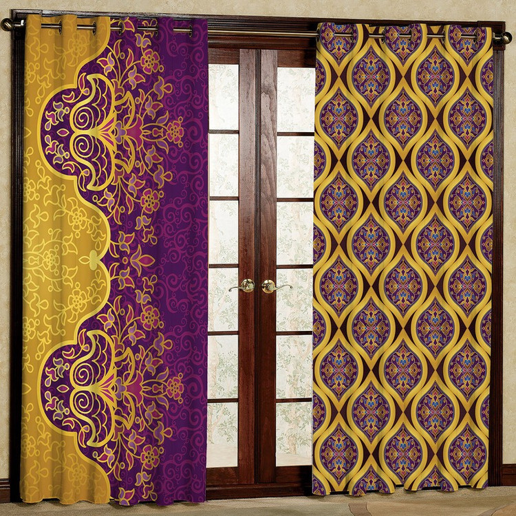 پرده مدل مخمل پانچی کد 1350 سایز 140x280 سانتی متر