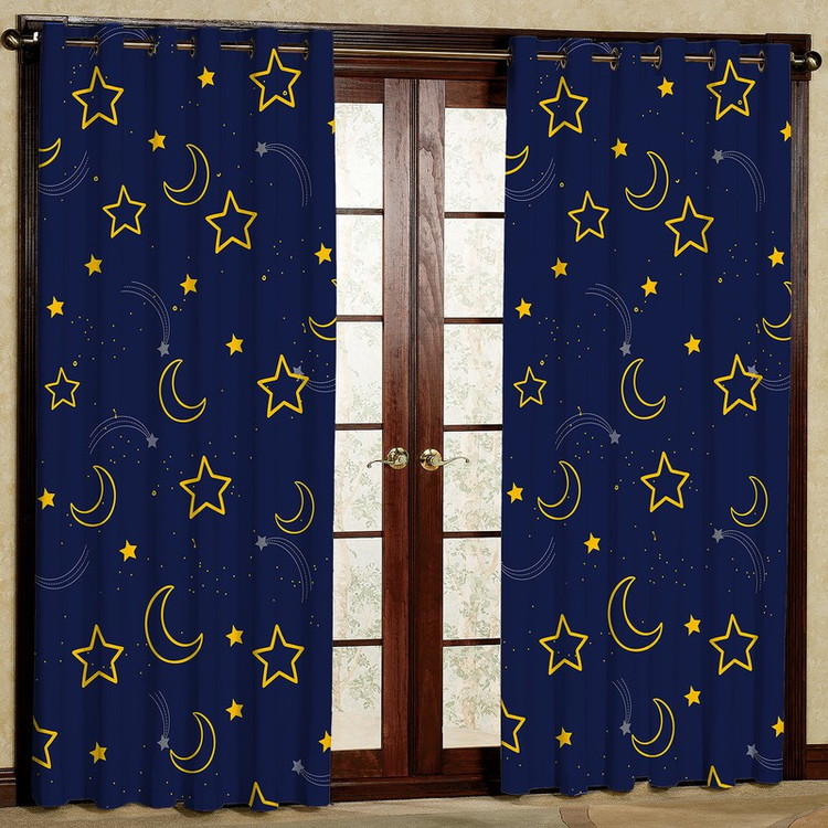 پرده مدل ستاره و ماه هازان پانچی کد 4452 سایز 140x200 سانتی متر