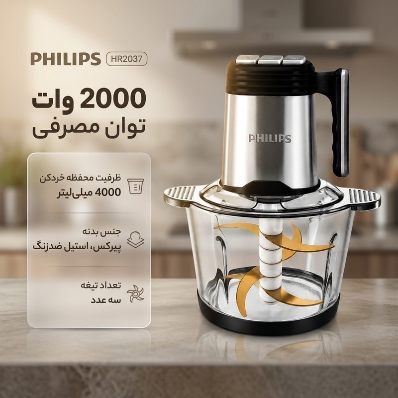 خردکن 4۰۰۰ میلیلیتر فیلیپس مدل HR2037
