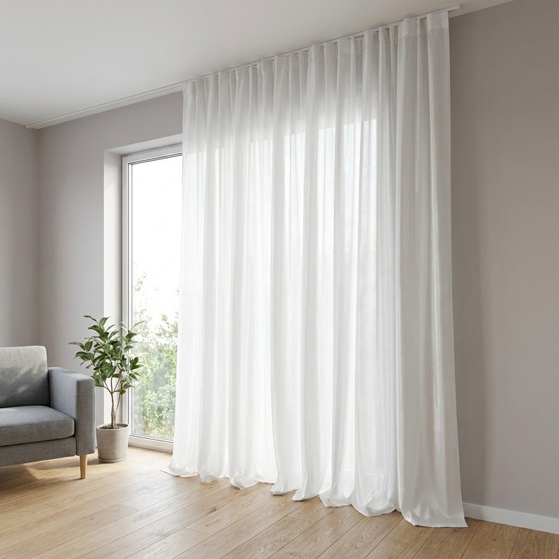 پرده مدل ساده آستر فلامنت سایز 250x275 سانتیمتر