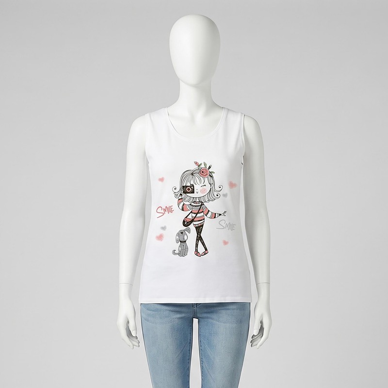 تاپ زنانه طرح Girl کد 1000012