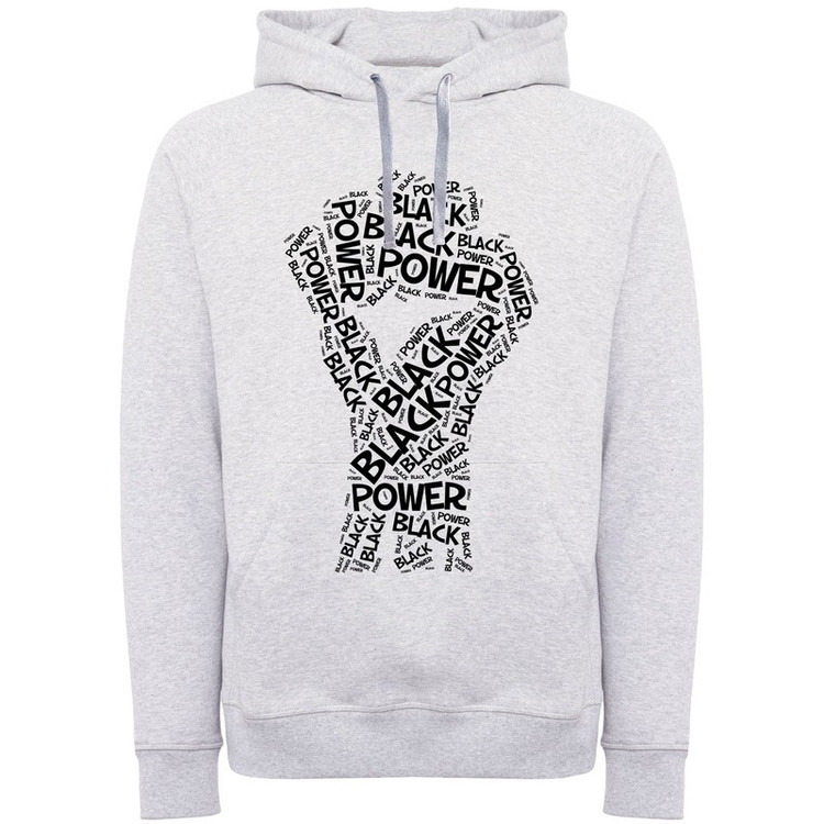 هودی مردانه طرح مشت power کد F355