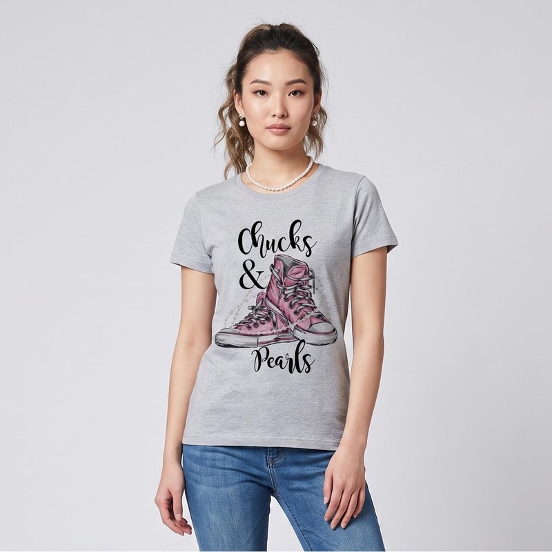 تی شرت آستین کوتاه زنانه مدل کتونی F1373
